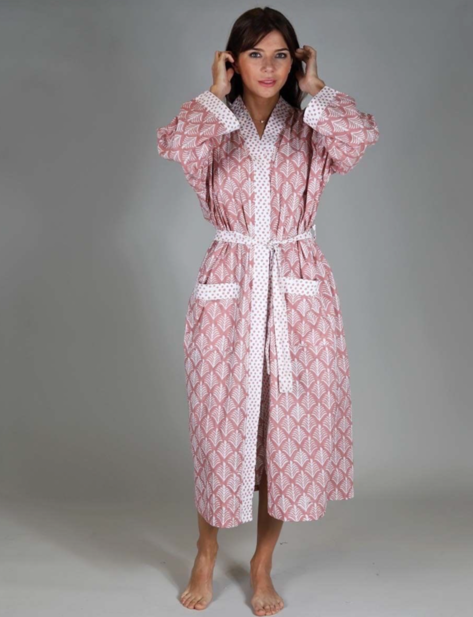 Kimono Gown Dotty Print – Martha & Marmalade
